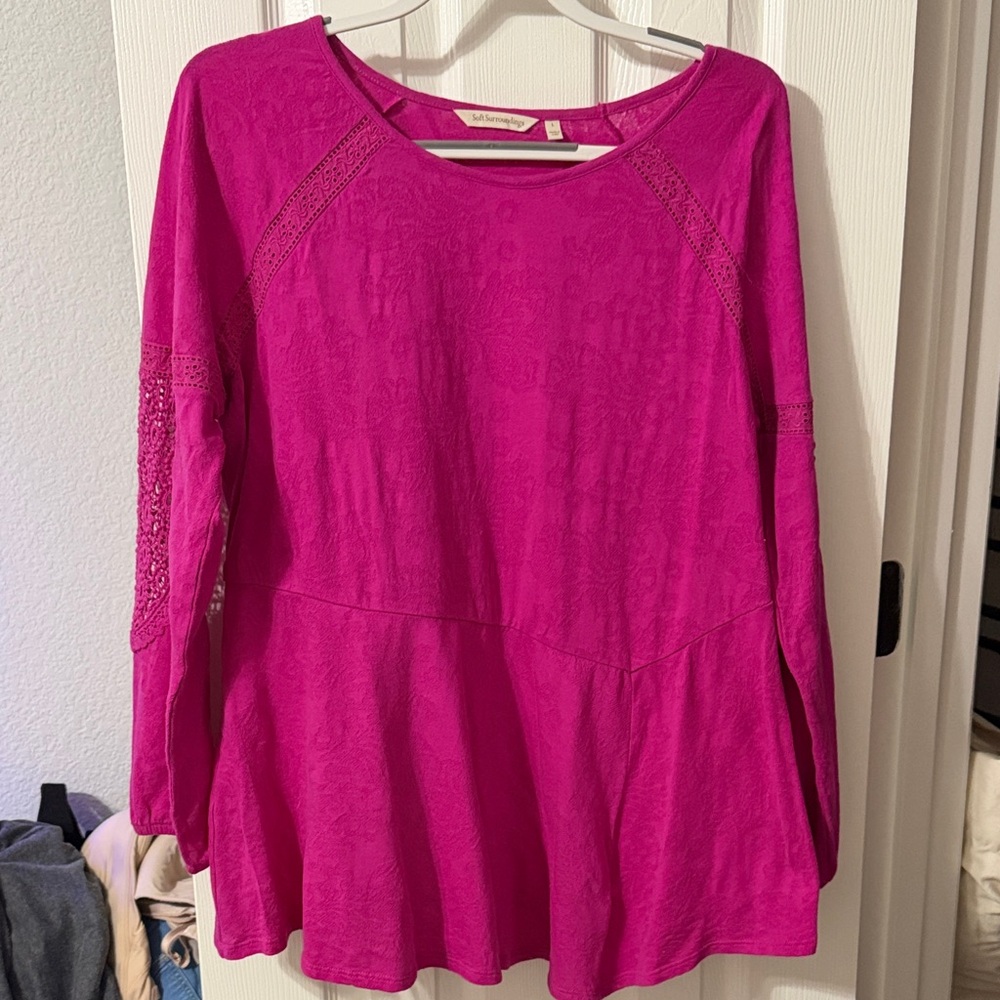 Soft surroundings Vibrant Pink Women's Top